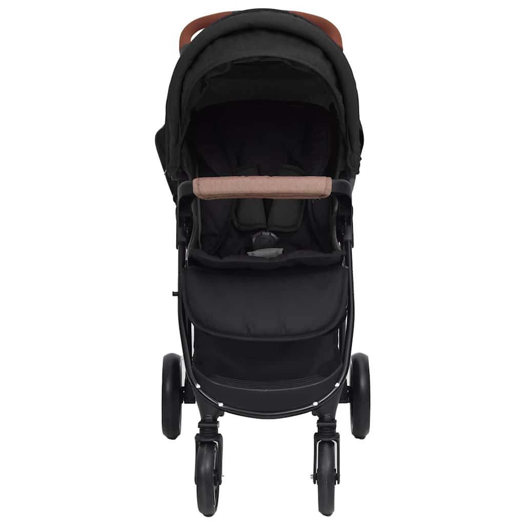 Kinder-Buggy 2-in-1 Kinderwagen Anthrazit Stahl