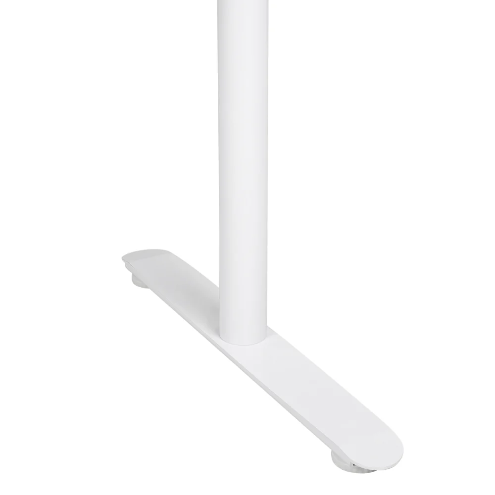 Scrivania regolabile elettricamente legno scuro e bianco 180 x 80 cm Struttura in acciaio verniciato a polvere