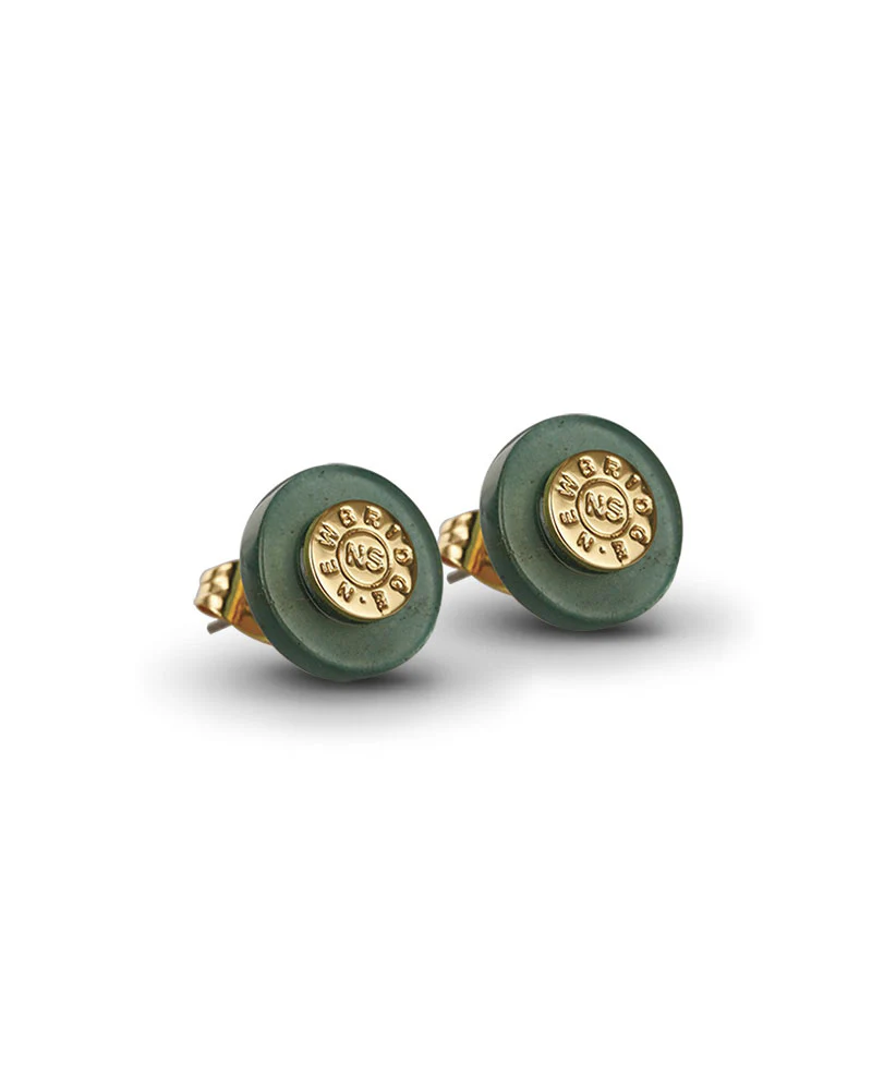 Newbridge Silverware | Green Stud Earrings