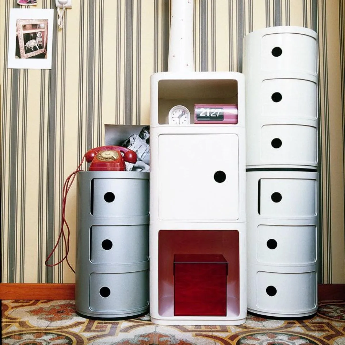 Kartell Componibili Classic Mobiletto a 3 Ripiani – Design Iconico e Funzionale