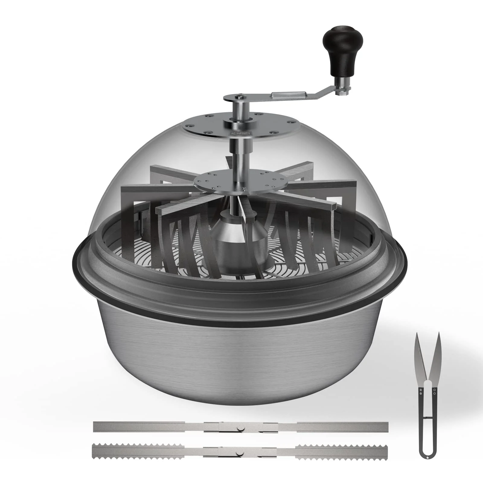 AC Infinity 16" Bud Leaf Bowl Trimmer with Stainless Steel Blades