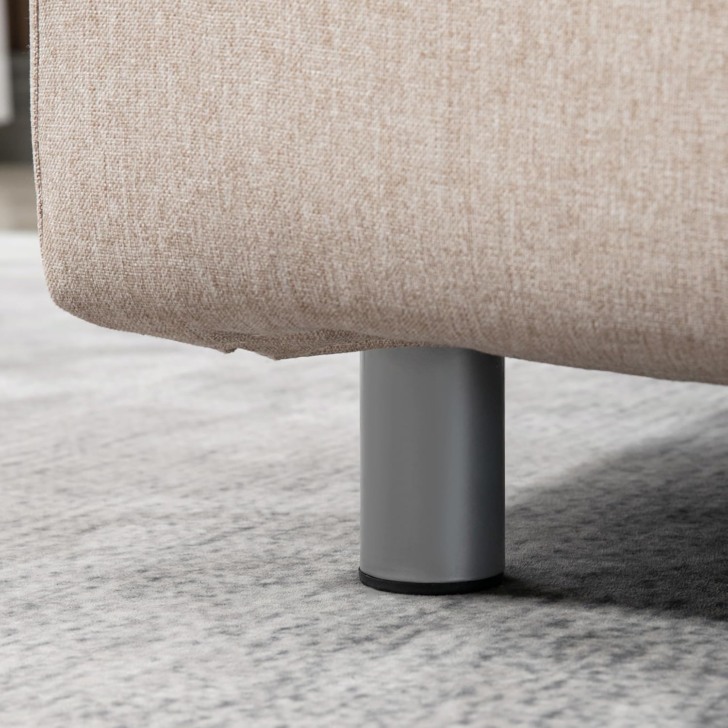 HOMCOM Divano Letto 2 Posti 3 in 1 Convertibile in Poltrona Reclinabile con Schienale Regolabile e 4 Cuscini Imbottiti, 102x82x81 cm, Beige