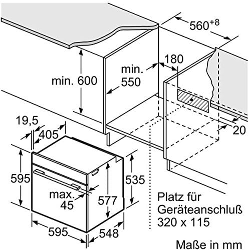 Bosch HMG7361B1, Serie 8 smarter Einbau-Backofen mit Mikrowellenfunktion, 60 x 60 cm, Made in Germany, Schwarz, Air Fry, Digitaler Bedienring, Touchdisplay, Automatikprogramme, Reinigungsunterst��tzung