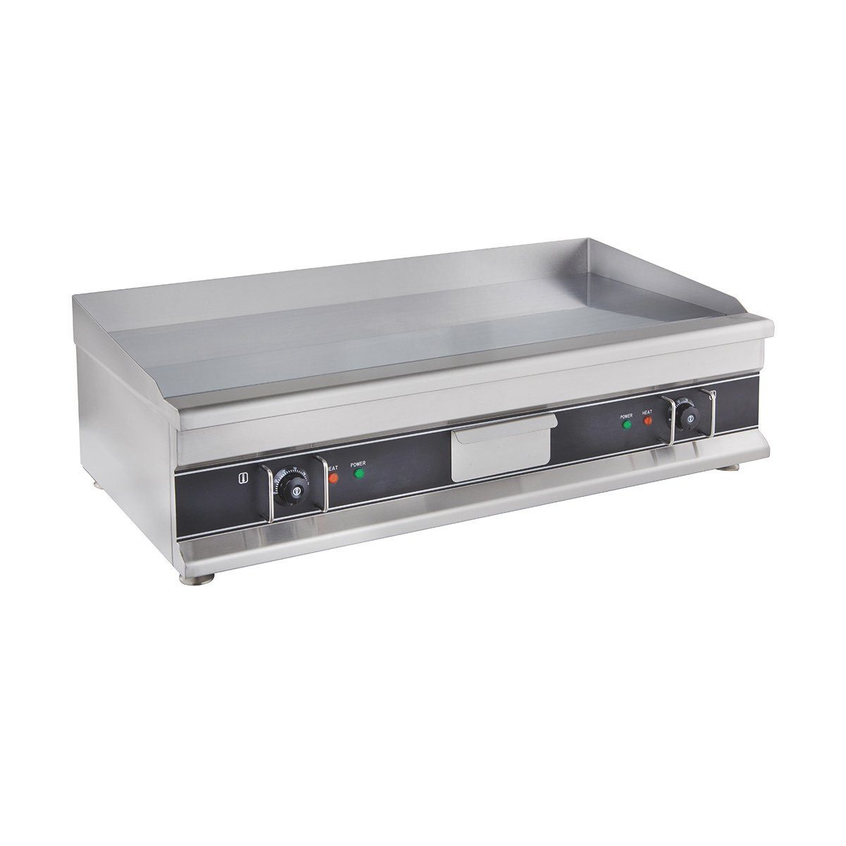 Elektrogrill Elektro Grillplatte 100 x 40 cm glatt / verchromt - Tischgerät
