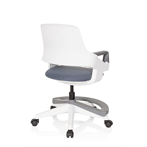 HJH Office 640510 Sedia da Ufficio Girevole per Bambini KID FLEX Tessuto, Sedia da Scrivania con Poggiapiedi, Regolabili in Altezza, Grigio : Casa e cucina