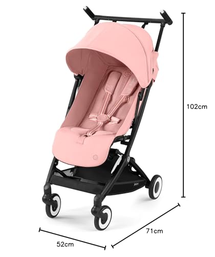CYBEX Gold Passeggino Libelle con Cintura One Pull, Per Bambini da 6 Mesi a 4 Anni Circa (Max. 22 kg), Ultraleggero (Solo 6 kg), Candy Pink (Rosa con Telaio Nero) : Prima infanzia