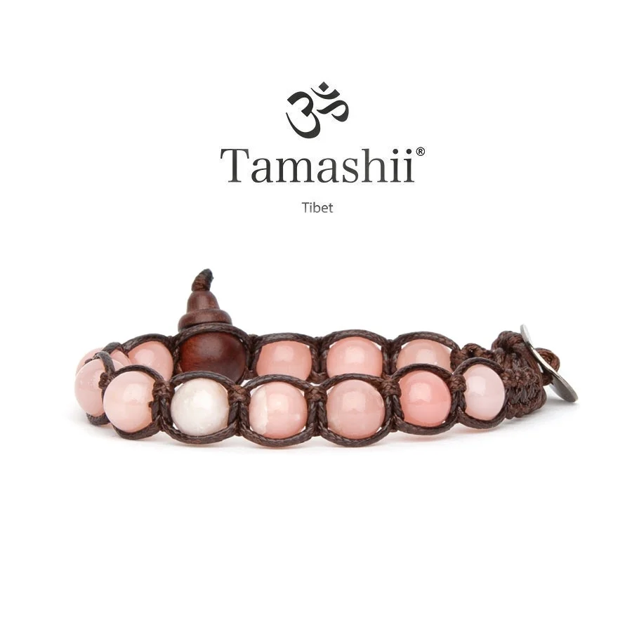 Bracciale Tamashii a un giro da 8mm in Pink Aobao BHS900-290