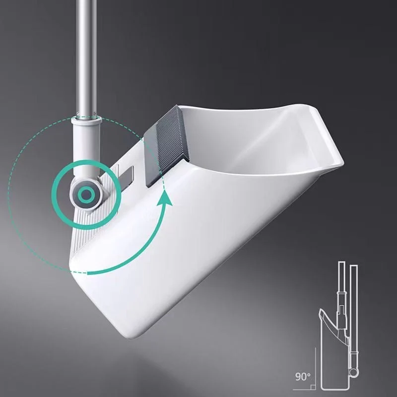 Broom & Dustpan Set with Built-In Hair Comb �C Ergonomic & Space-Saving