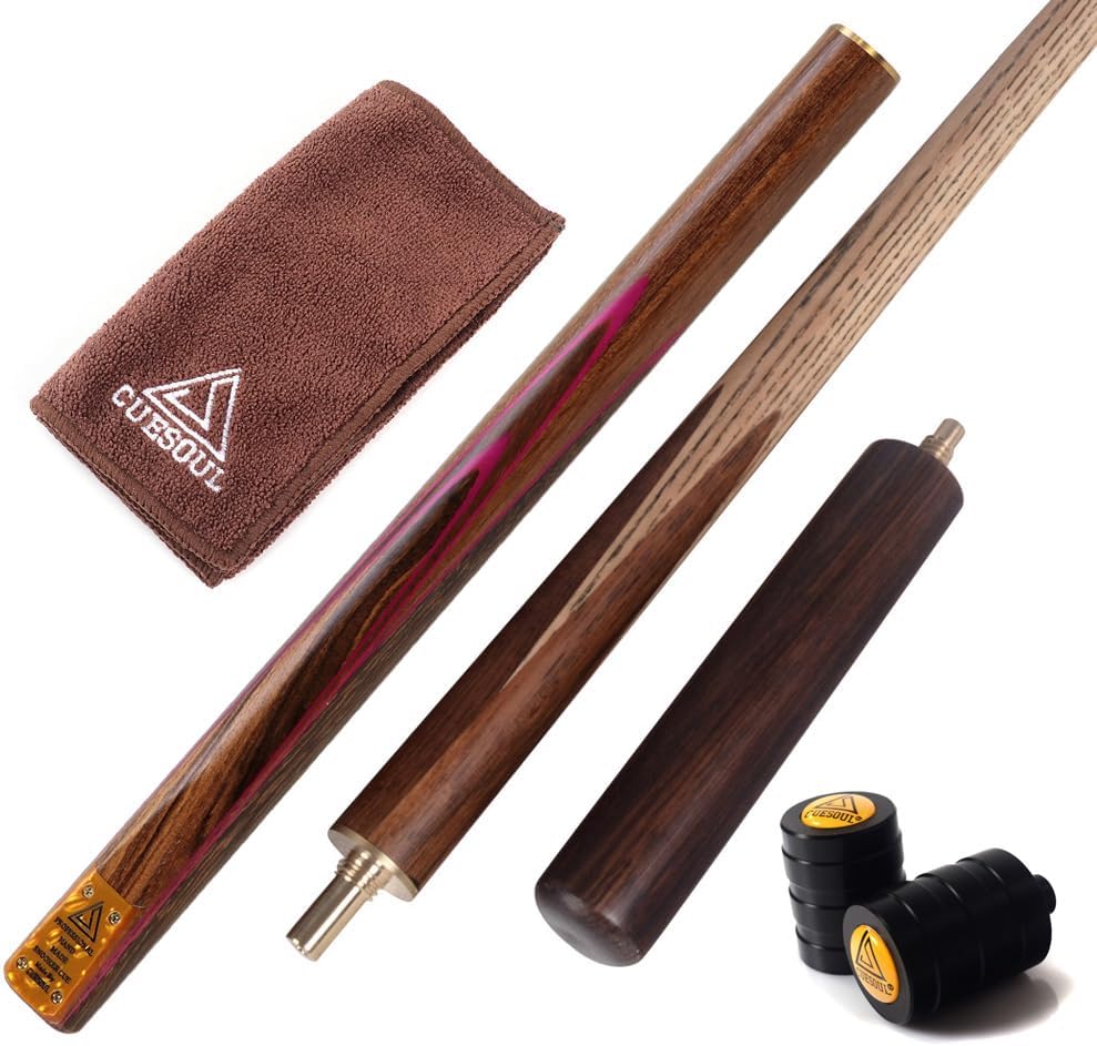 CUESOUL 57 inch Walnut 3/4 Piece Snooker Stecche-18oz