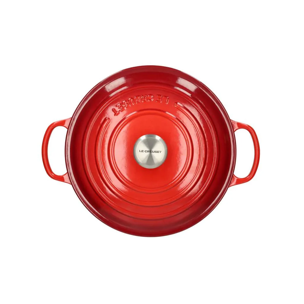 2025 Le Creuset - Sartén para asar / guisar Signature redonda cereza roja 28 cm 6,7 l