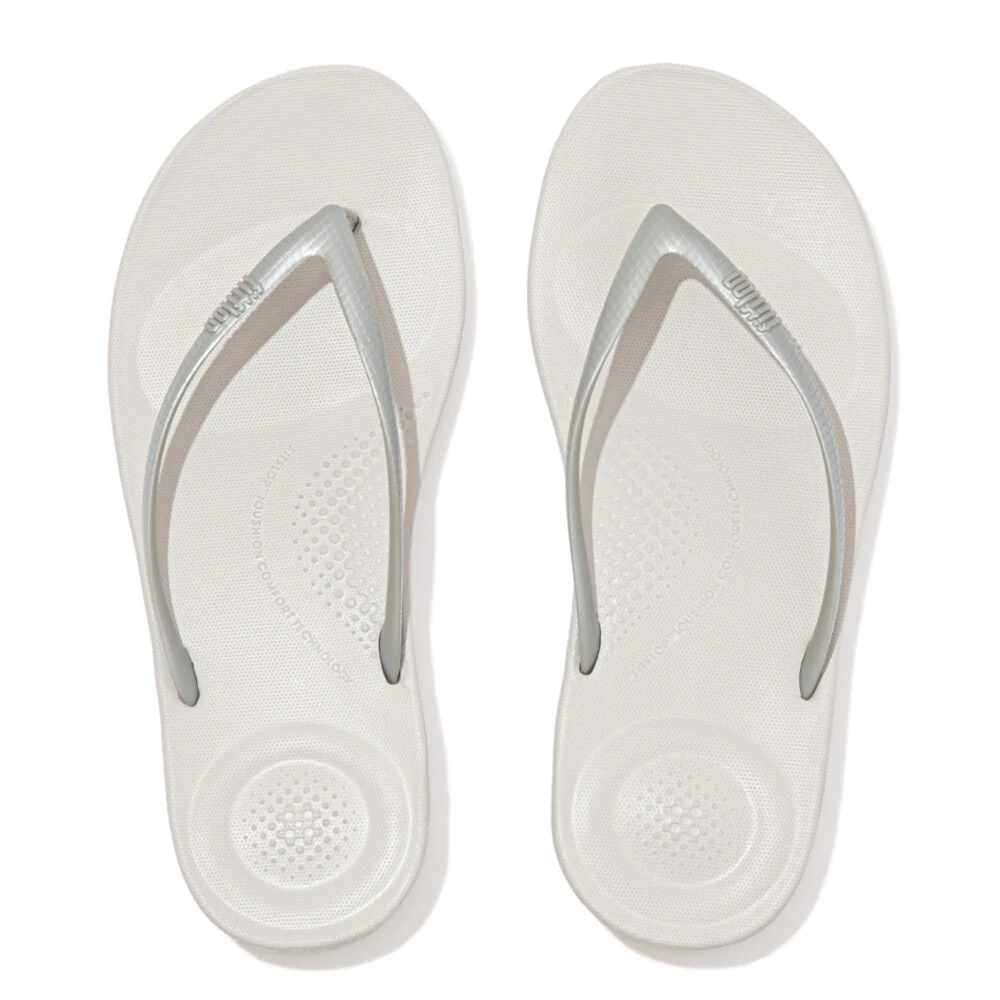 FitFlop iQushion Ergonomic Damen Silver Zehensteg
