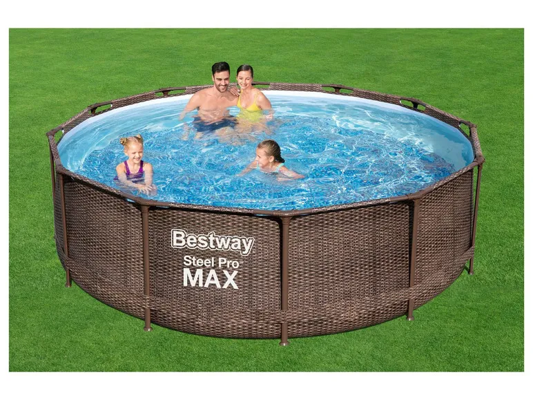 Steel Pro Max DELUXE SERIES Framepool-Set, mit Filterpumpe und Leiter