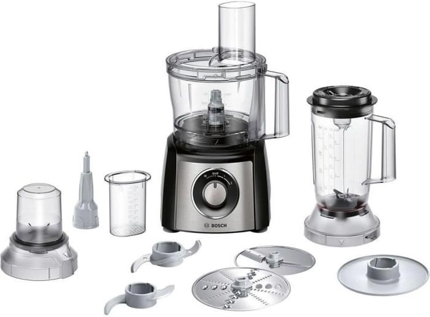 Bosch Kompakt-Küchenmaschine Multi Talent 3, Mixer, MCM3501M, 2,3 l Schüssel, 50 Funktionen, spülmaschinengeeignet, Universalzerkleinerer, 800 Watt