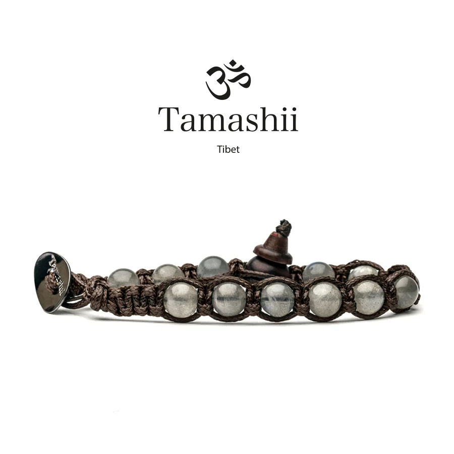 Bracciale Tamashii a un giro in labradorite da 8mm BHS900-202
