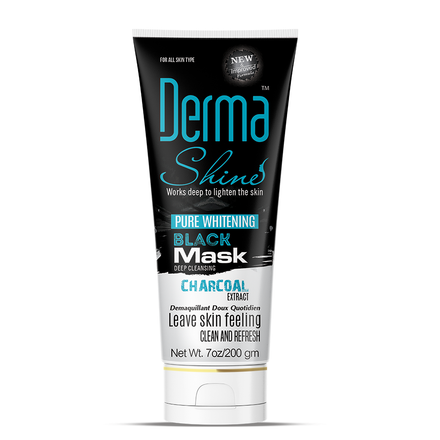 Derma Shine Brightening Charcoal Black Mask✨Deep Cleansing 200ml