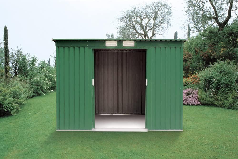 VERDELOOK Maisonette, Casetta in Metallo Box da Giardino a Una Falda, 194x121 Altezza 181 cm
