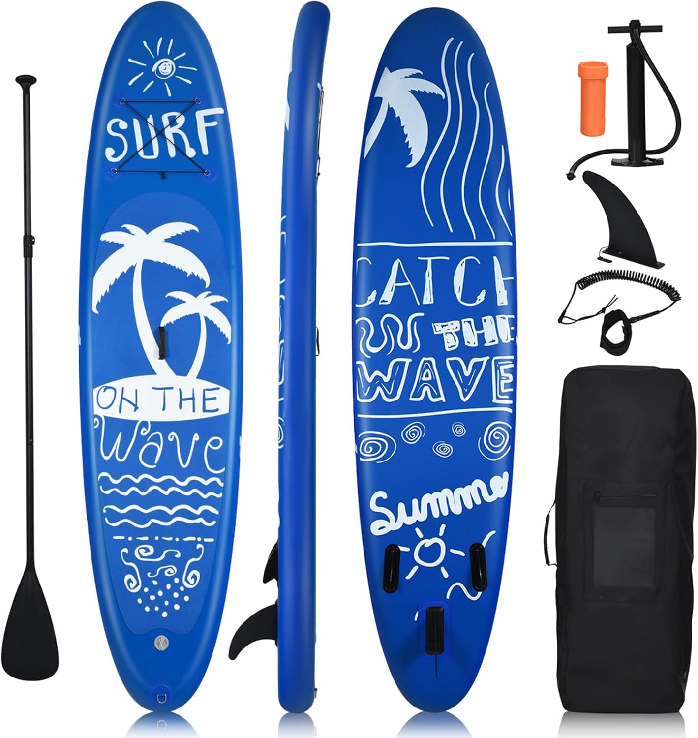 COSTWAY SUP Stand Up Paddle Board Tavola da SUP Gonfiabile con Borsa e Pinne