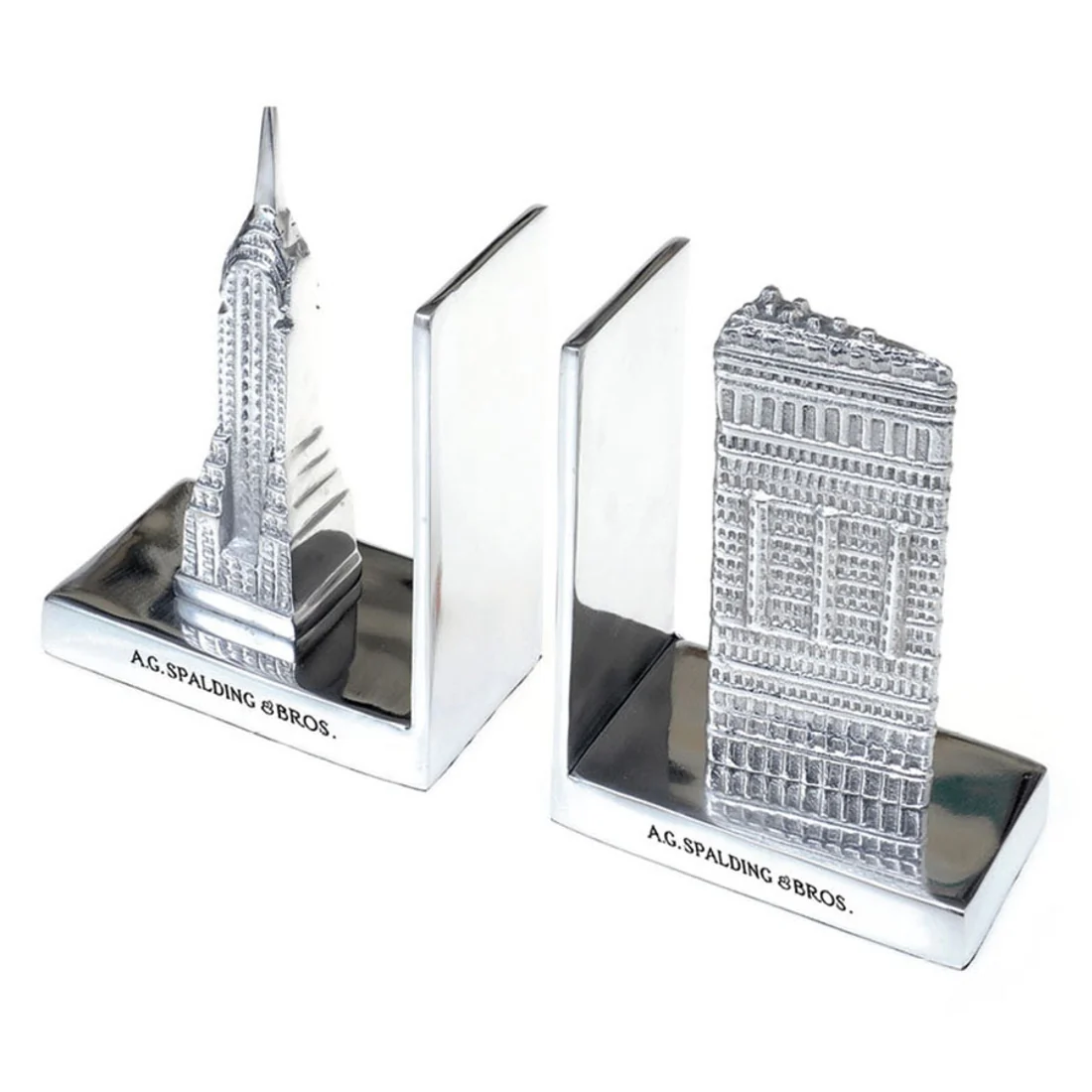Ferma libro Spalding & Bros Flatiron e Empire in alluminio 862841U828