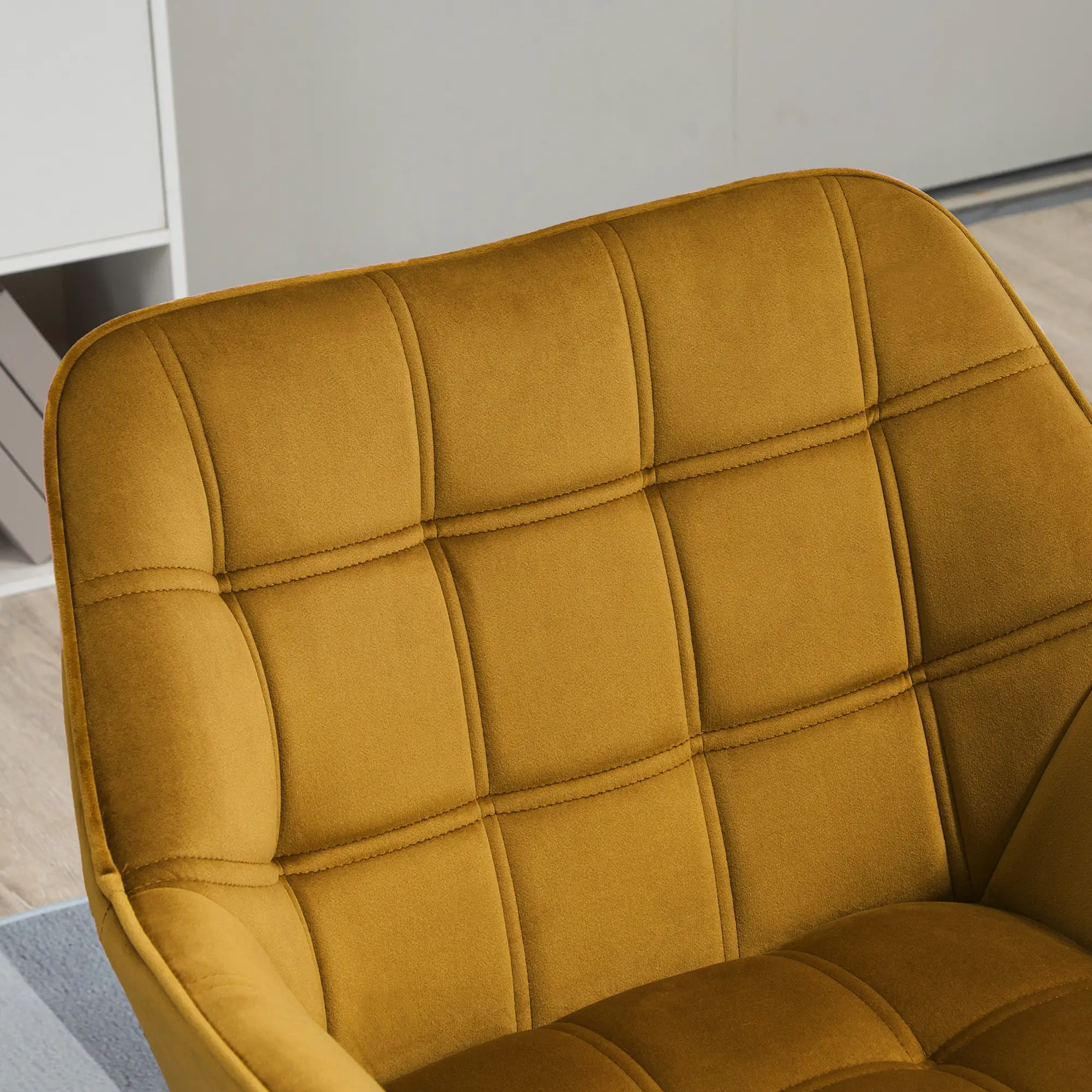 HOMCOM Polsterstuhl Skandi-Design kräftige Farben Gelb