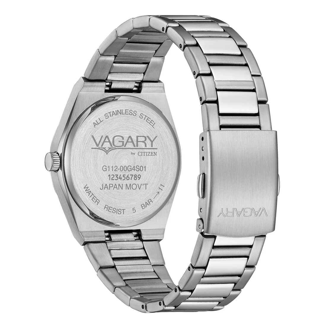 Orologio da uomo Vagary by Citizen IB9-719-11 bianco bracciale acciaio
