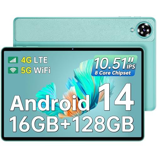 OUKITEL OT11 Tablet 11 Pollici, 16 GB RAM   128 GB ROM (1TB TF) Tablet Android 14, 2024 Nuovo Tablet in Offerta con Octa Core, 8000 mAh, 1920 × 1080 HD IPS, 5G WiFi, Widevine L1, TUV (Verde) : Informatica