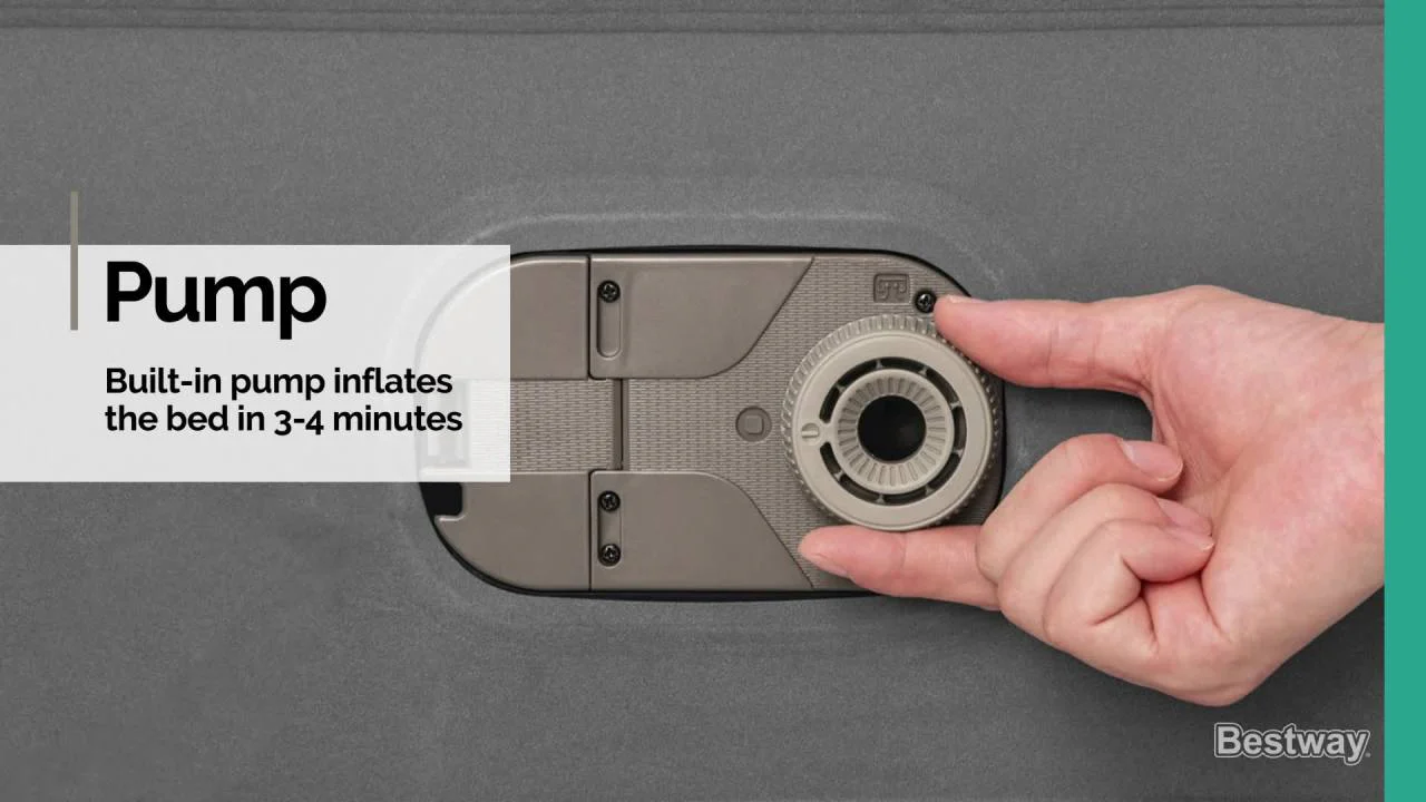Bestway&reg; Headboard Tritech Airbed Twin 18" with built in AC pump