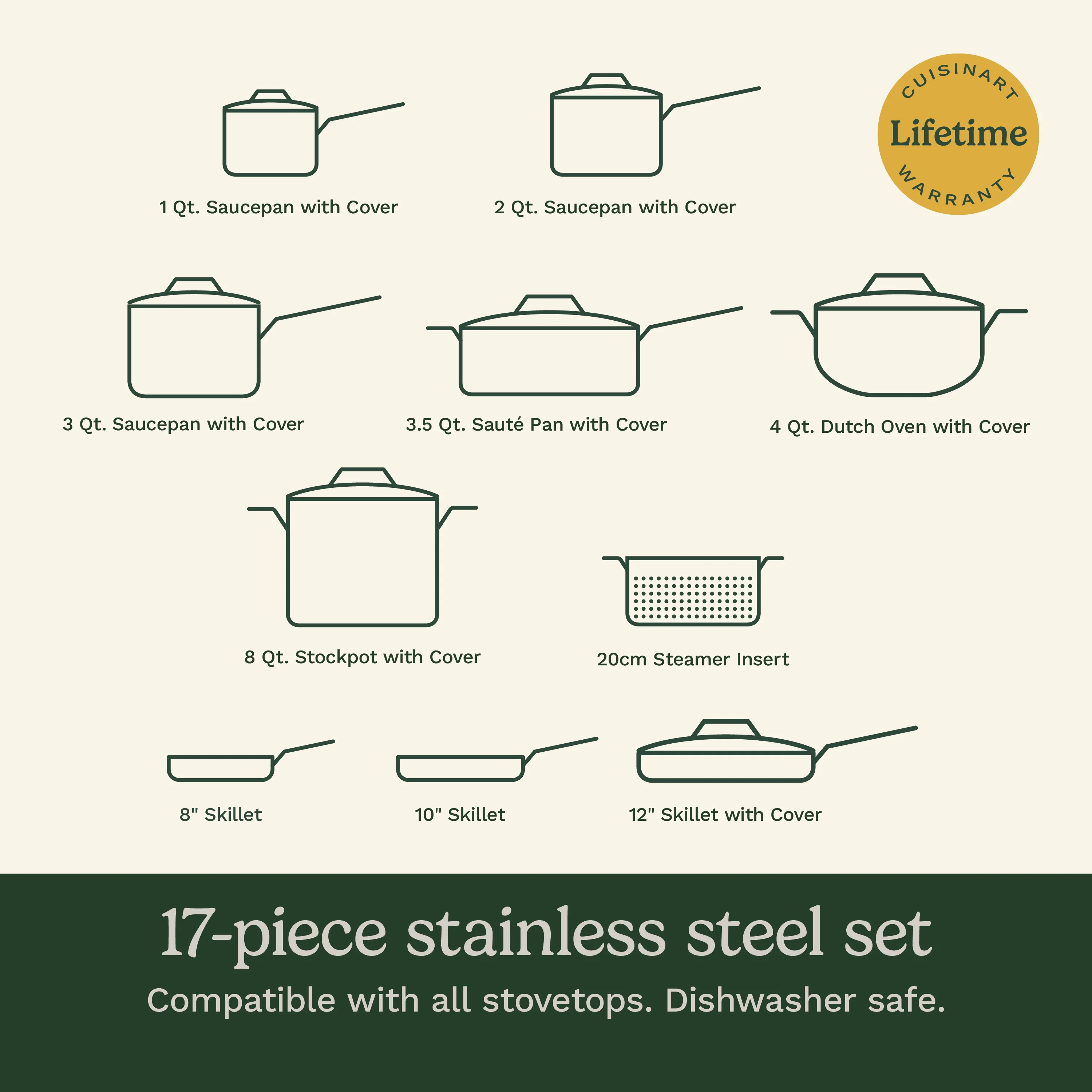 Cuisinart Chef��s Classic 17-Piece Stainless Steel Cookware Set