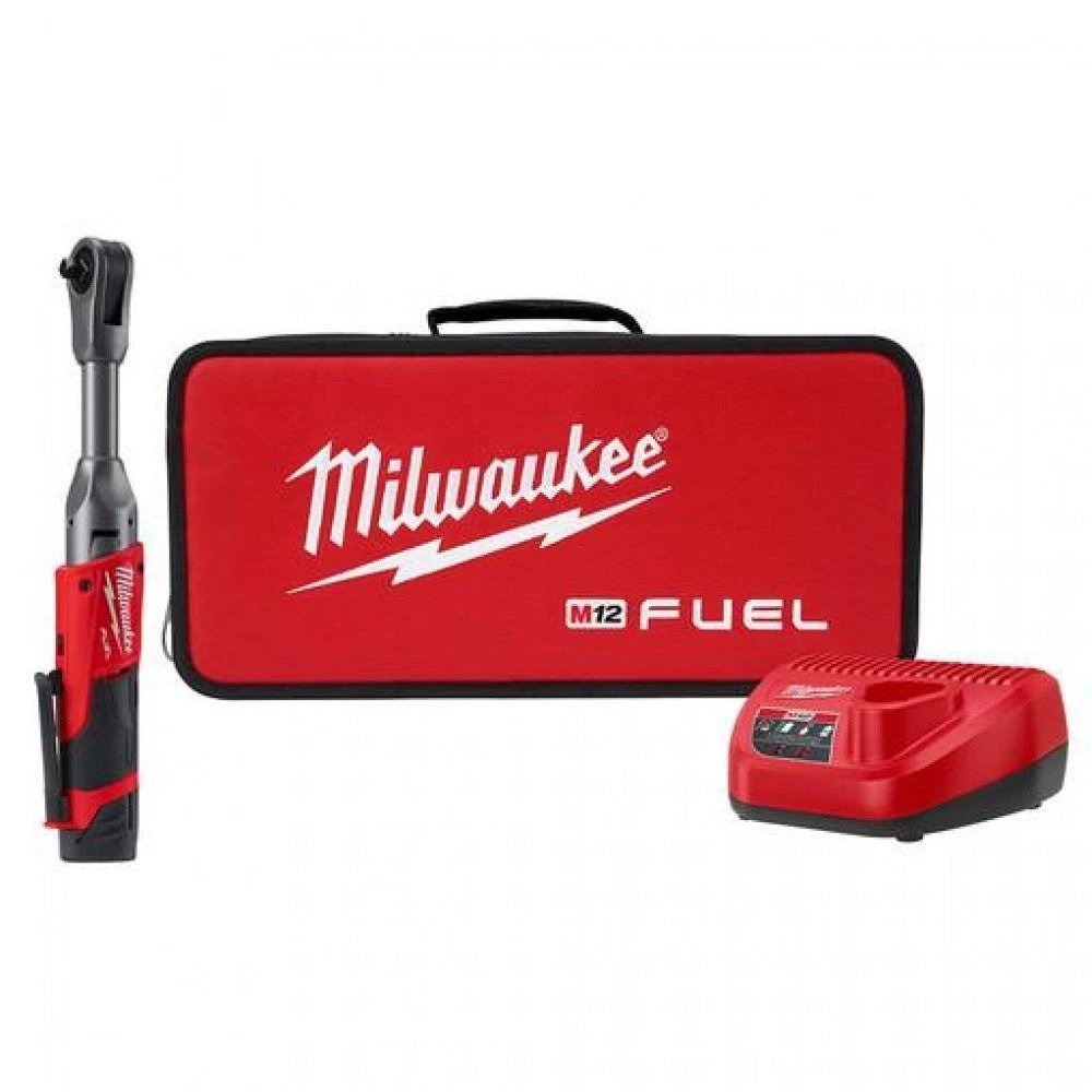 Kit batteria Milwaukee 2560-21 M12 FUEL 3/8'' con cricchetto a portata estesa 2025, 1