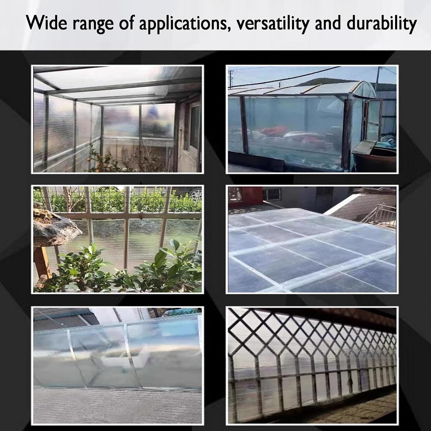 Isolierte Dachplatten Transparente Polycarbonat-Dachbahn, klare Fiberglasplatte für Bürowände, Pooldächer, Dachfenster