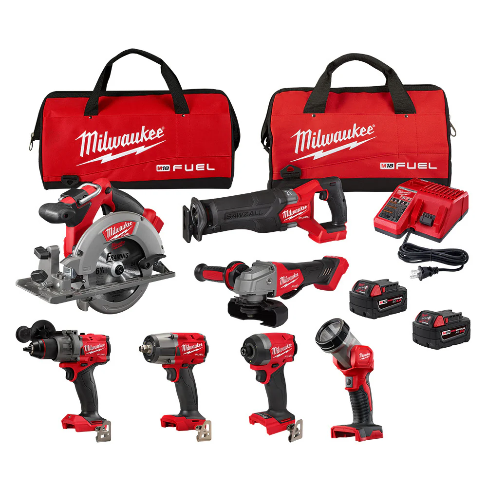 2025 Milwaukee 3697-27 M18 Fuel Set completo di 7 utensili
