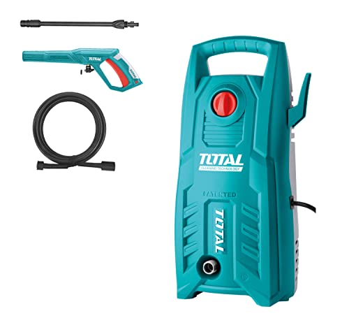 TOTAL   Idropulitrice ad acqua a pressione | Potenza 1400 W | Motore a spazzole di carbone | con tubo da 5 m e cavo | Pressione massima di 130 bar : Amazon.it: Giardino e giardinaggio