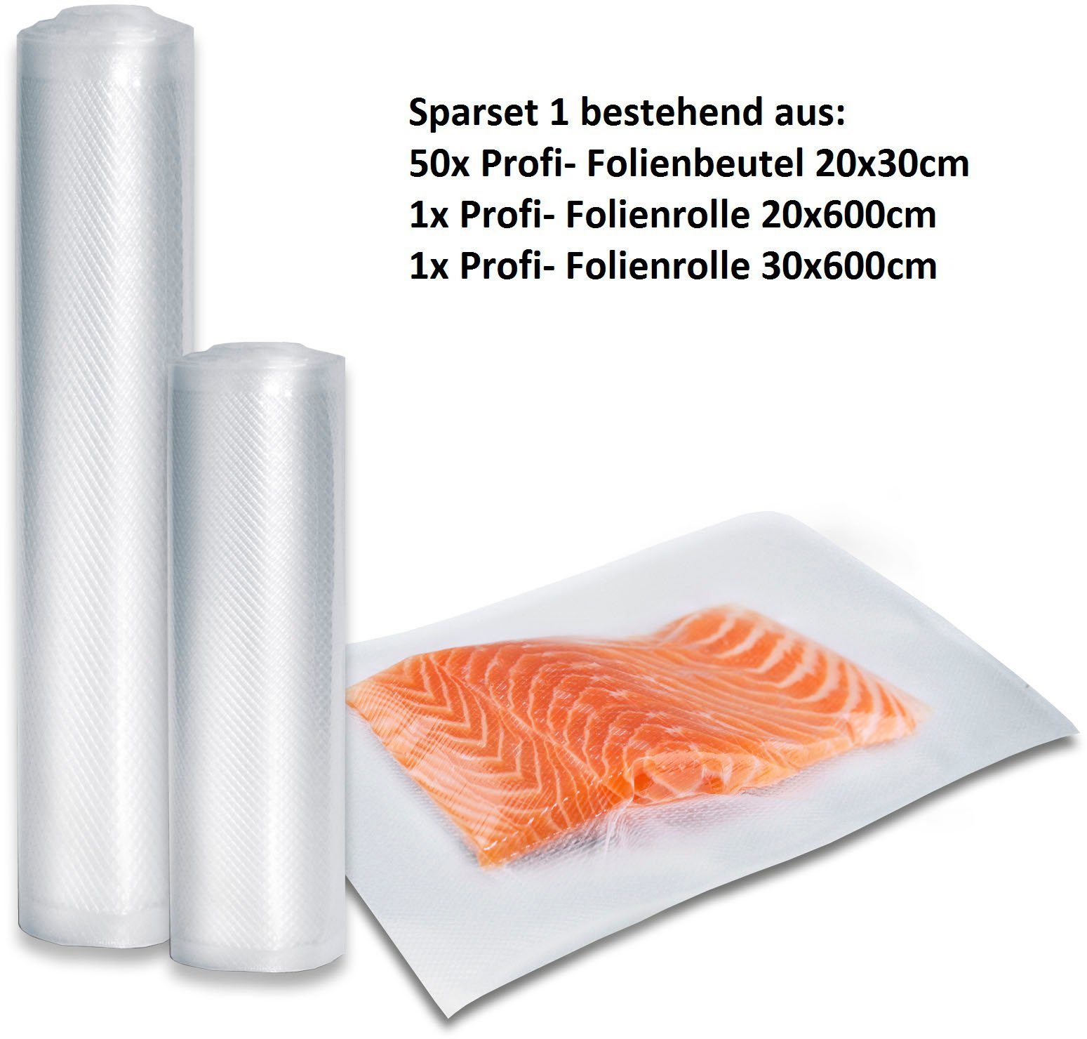 Vakuumier-Folienrollen 1235 50x Folienbeutel+2 Folienrollen