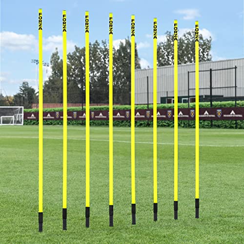 FORZA Pali Slalom Astro   Basi| Pali Slalom per Allenamento con Base in Gomma | Migliora Agilità/velocità/Gioco di Gambe | Basi in Gomma Incluse | Pacco da 8 O da 16 | Attrezzature Calcio : Amazon.it: Sport e tempo libero