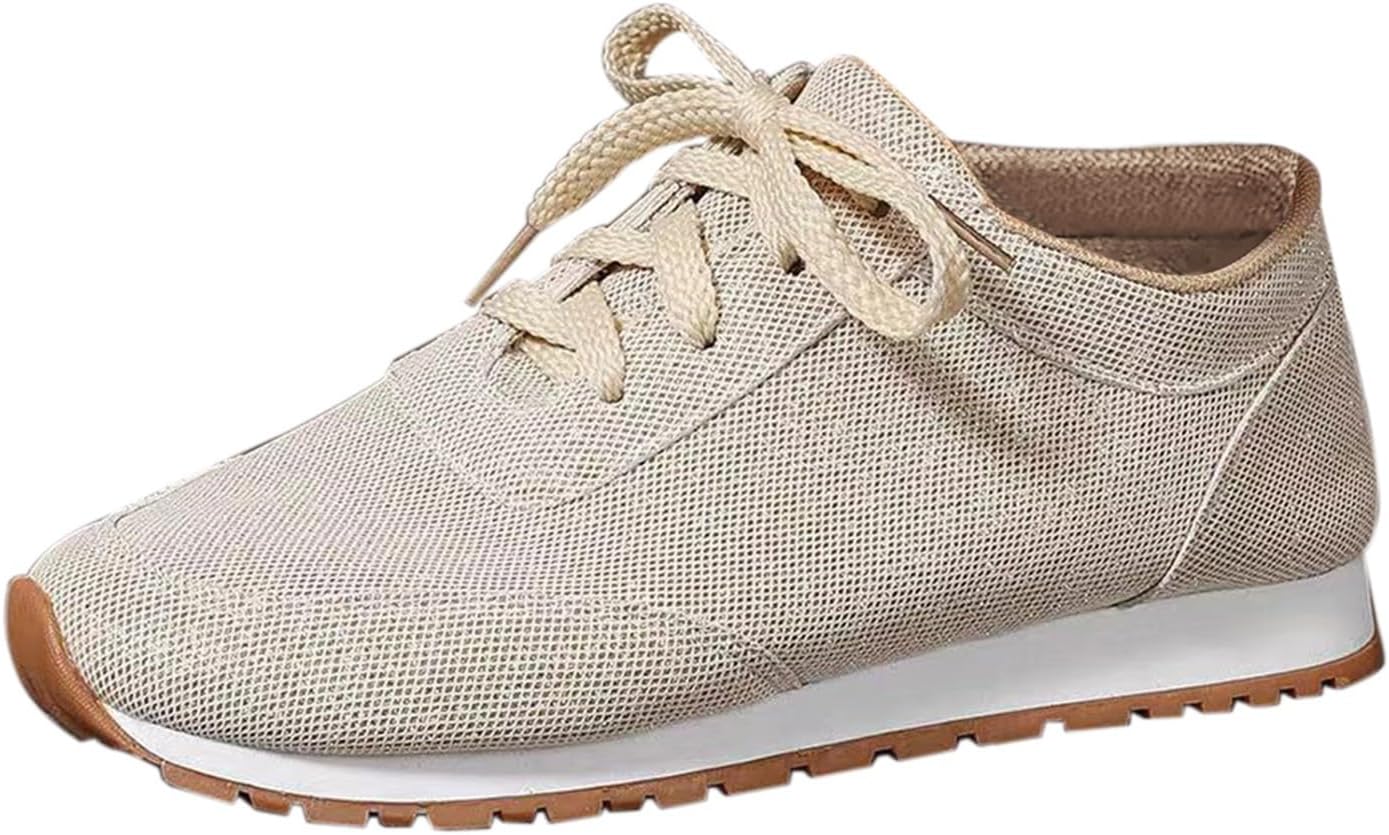 Generico Scarpa Ginnastica Women Sneakers Bianche Women Scarpe da in Stoffa Tinta Unita Primavera e Autunno Inverno Scarpe Sportive da Casual con Bocca Superficiale Scarpa Running Women