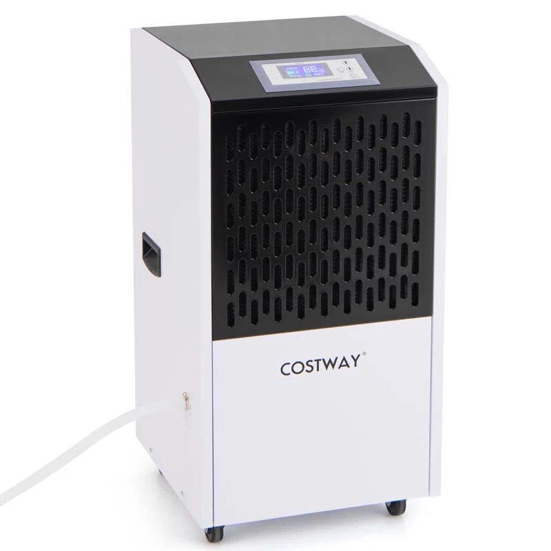 250 Pints Portable Commercial Dehumidifier With Drain Hose Amp 4 Wheels Heavy Duty Industrial Dehumidifier For Basement Warehouse