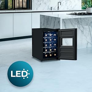 Cecotec Cantinetta Vino Bolero GrandSommelier 1250 CoolCrystal. 12 Bottiglie