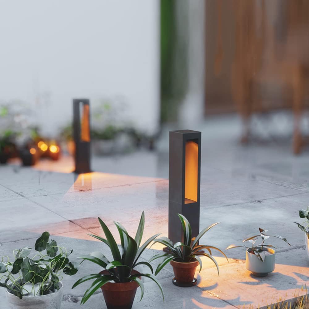 Moderne wasserdichte LED-Rasenleuchten für den Außenbereich, stilvolle Gartenwegelampen, Villa, Auffahrt, Bodenmontage, Landschaftsbeleuchtung, H14 cm, zum Aufhängen, eine Farbe B