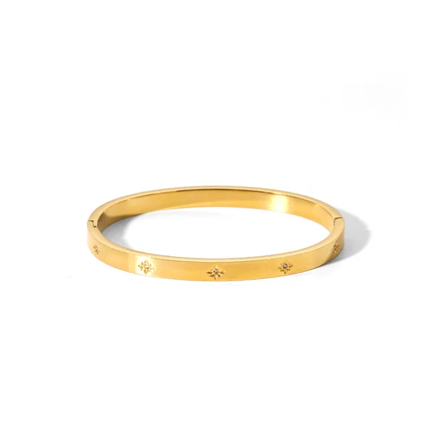 Stainless-Steel Bracelet with Cubic Zirconia �C Tarnish Free and Versatile