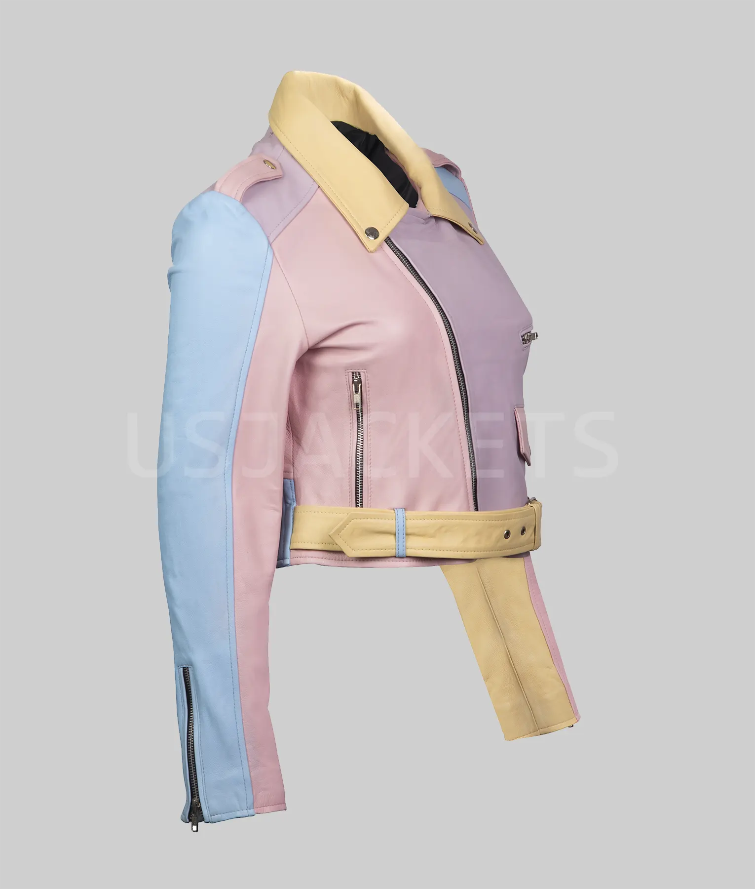 Rainbow Pastel Moto Jacket