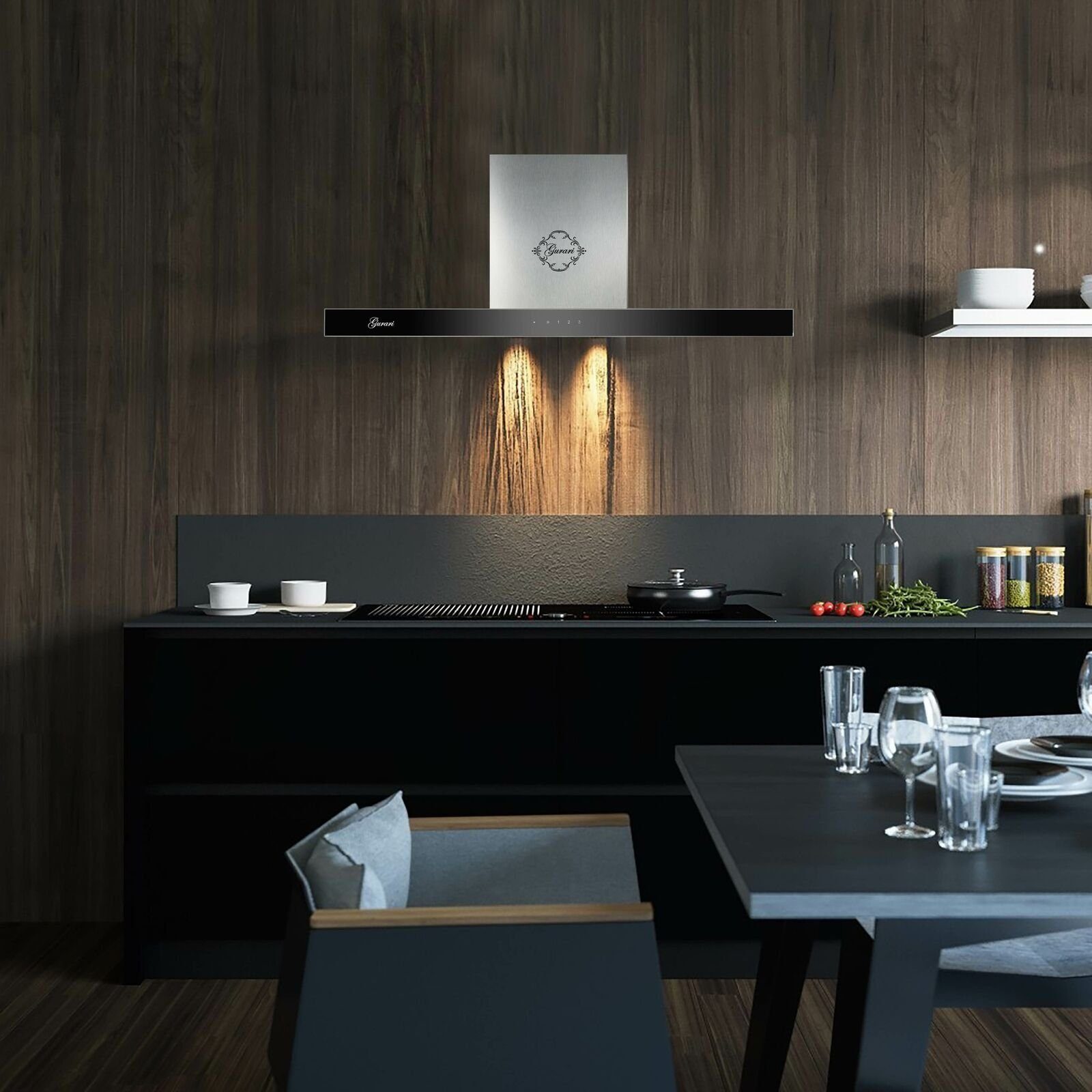 Wandhaube GCH 462 IS 9 Prime Wandmontage Dunstabzugshaube 90 cm Edelstahl Glas