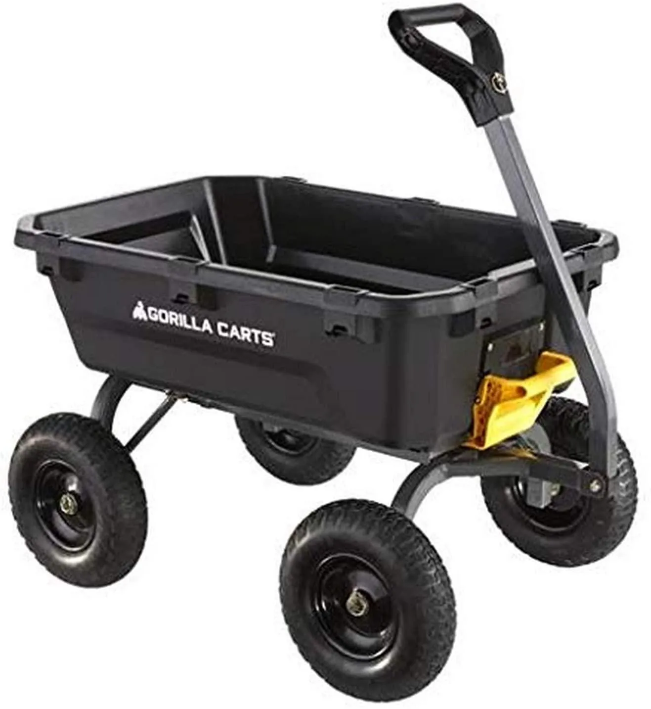 Gorilla Carts 7GCG NF 7 Cu. Ft. Heavy Duty Poly Garden Dump Cart with No Flat Tires, Black ( Exclusive)