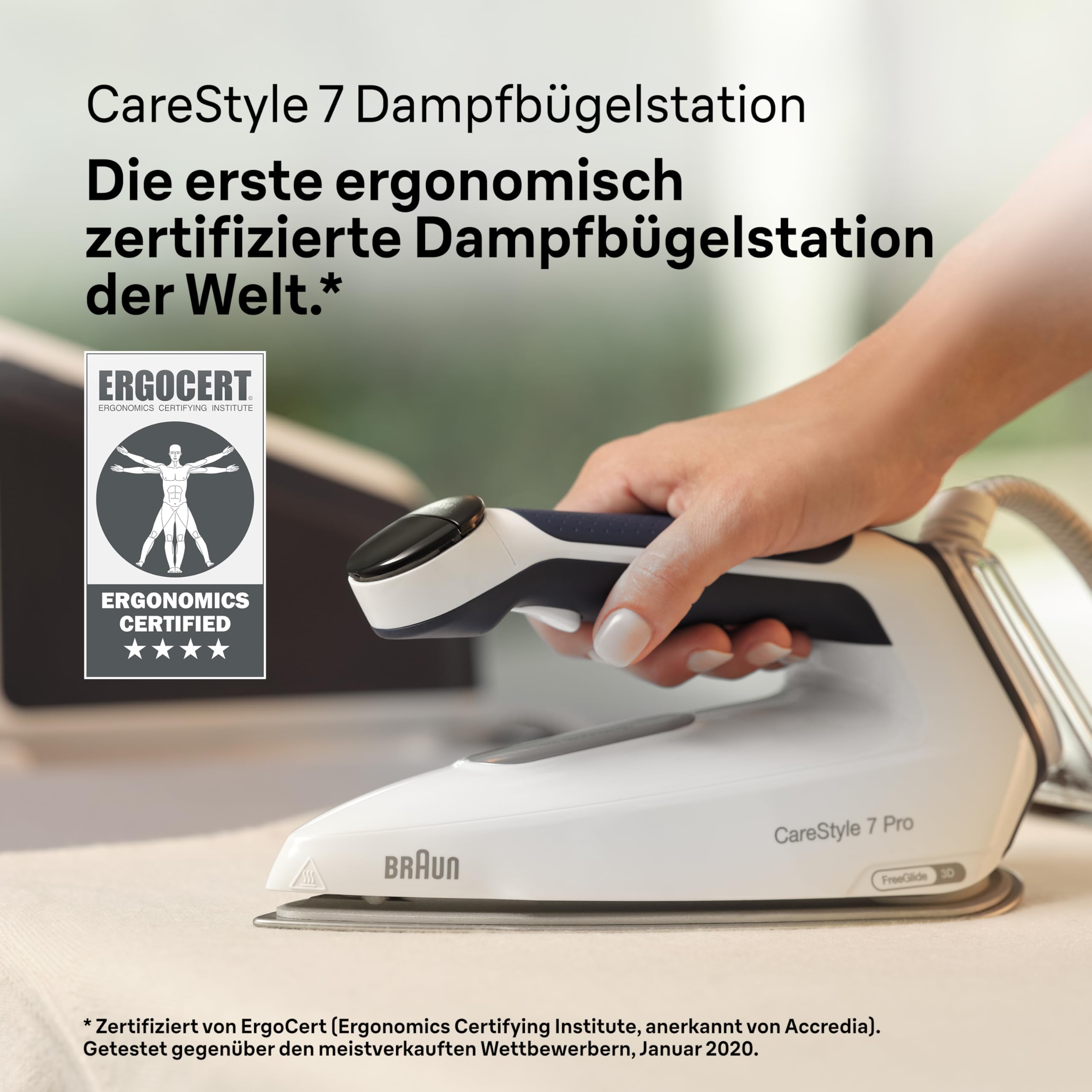Dampfbügelstation CareStyle 7 Pro IS 7282 2700 W 600 g/min Dampfstoß 2 l Wassertank FreeGlide 3D Bügelsohle iCare
