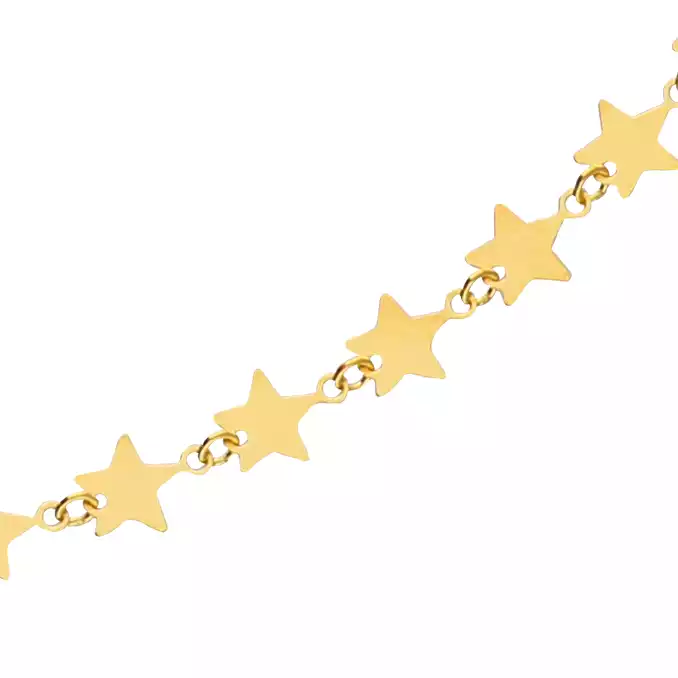 Gold Flat Star Necklace