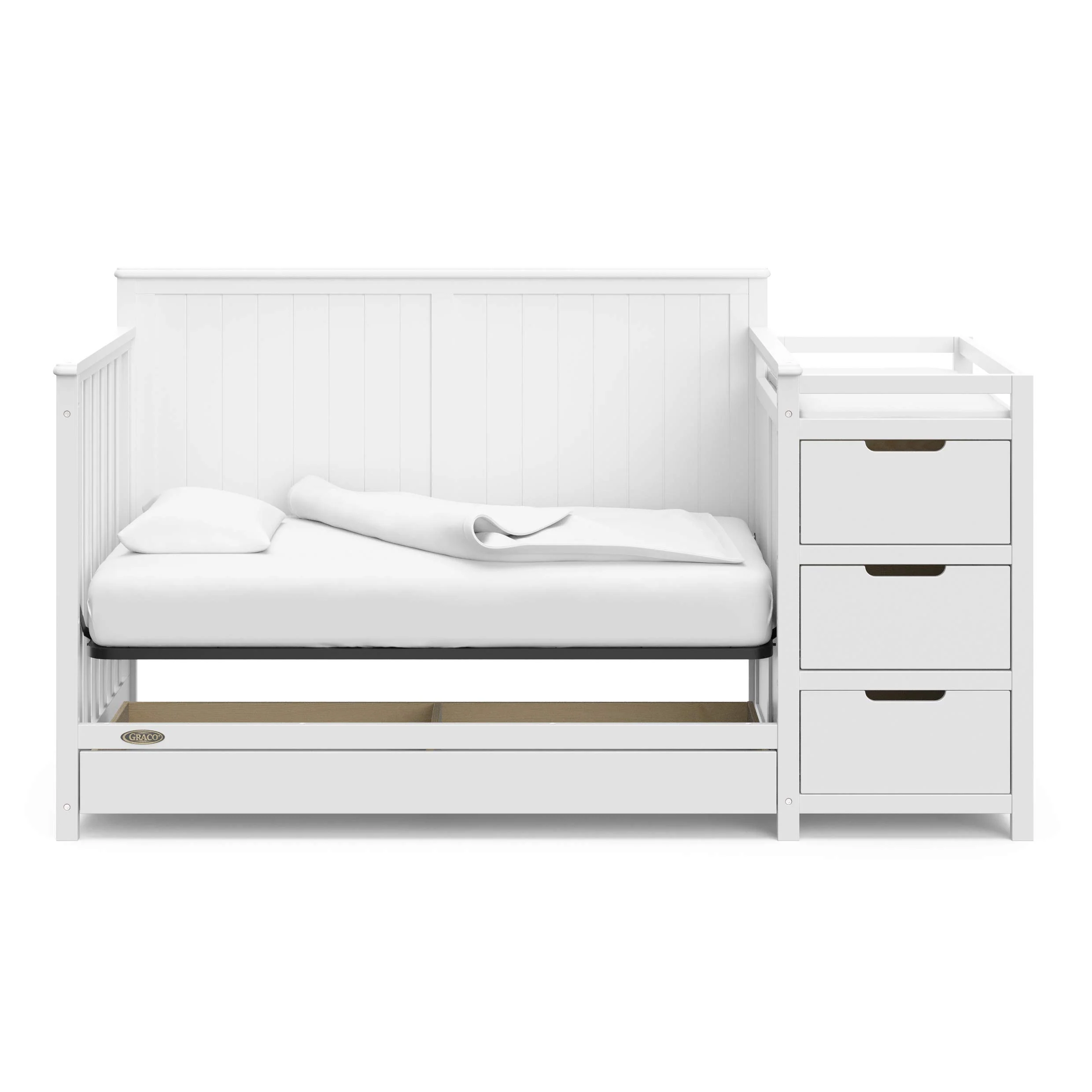 Graco Hadley 5-in-1 Convertible Crib with Changing Table and Drawer