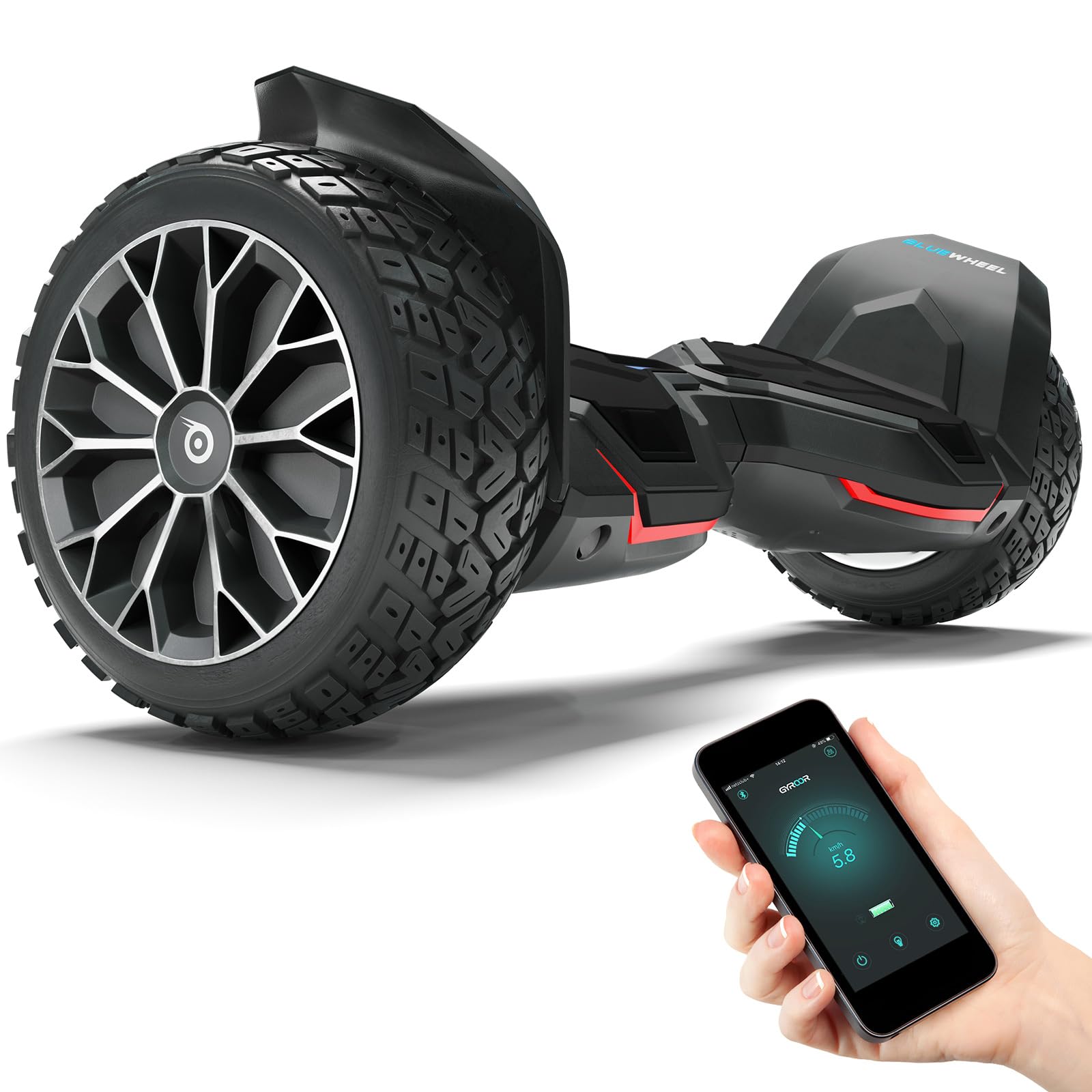 Bluewheel HX510 Hoverboard Offroad 8,5 Zoll Dual Motor mit App Kindermodus selbstbalancierend für Kinder