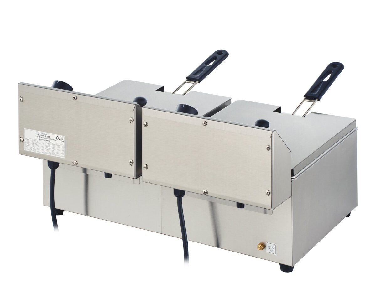 Fritteuse Elektro Doppel Fritteuse 2x6 Liter Edelstahl