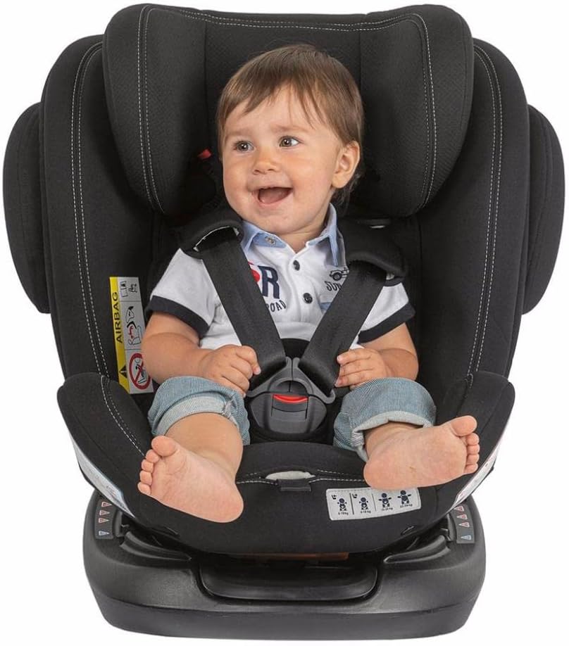 Chicco Unico Plus Seggiolino Auto 0-36 Kg Isofix Girevole A 360° E Reclinabile, Gruppo 0+/1/2/3 Da 0 A 12 Anni, Nero, 58 X 53 X 63 Cm