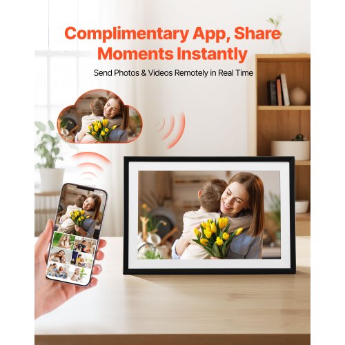 VEVOR 260mm Digitaler Bilderrahmen 32 GB Touchscreen 2er-Pack Wi-Fi-Fotorahmen