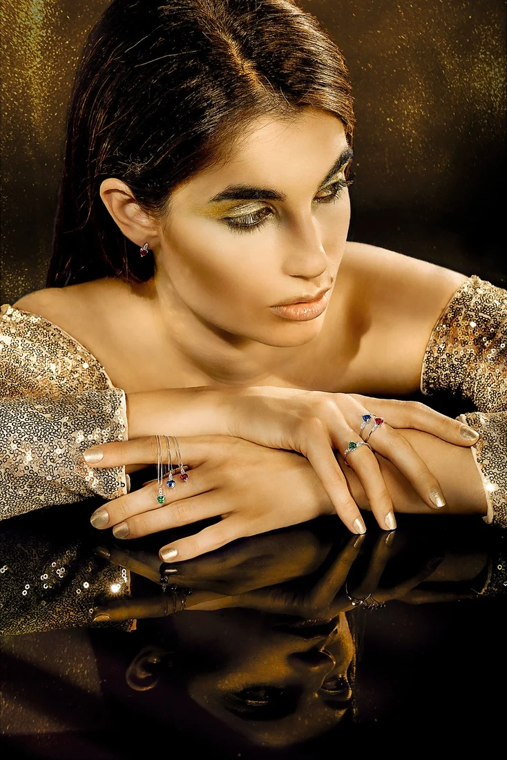 Anello Ambrosia Gioielli in oro bianco con cuore rosso AAZ 148