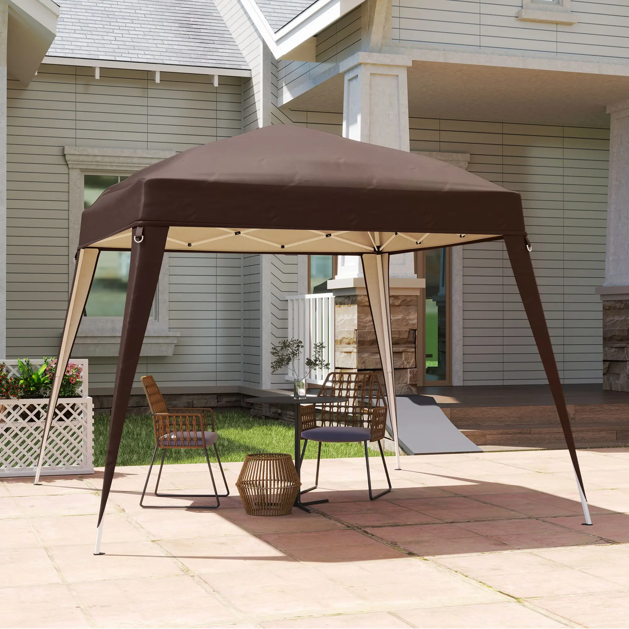 Outsunny Paviljoen Vervangend Dak UV50+ Opvouwbaar